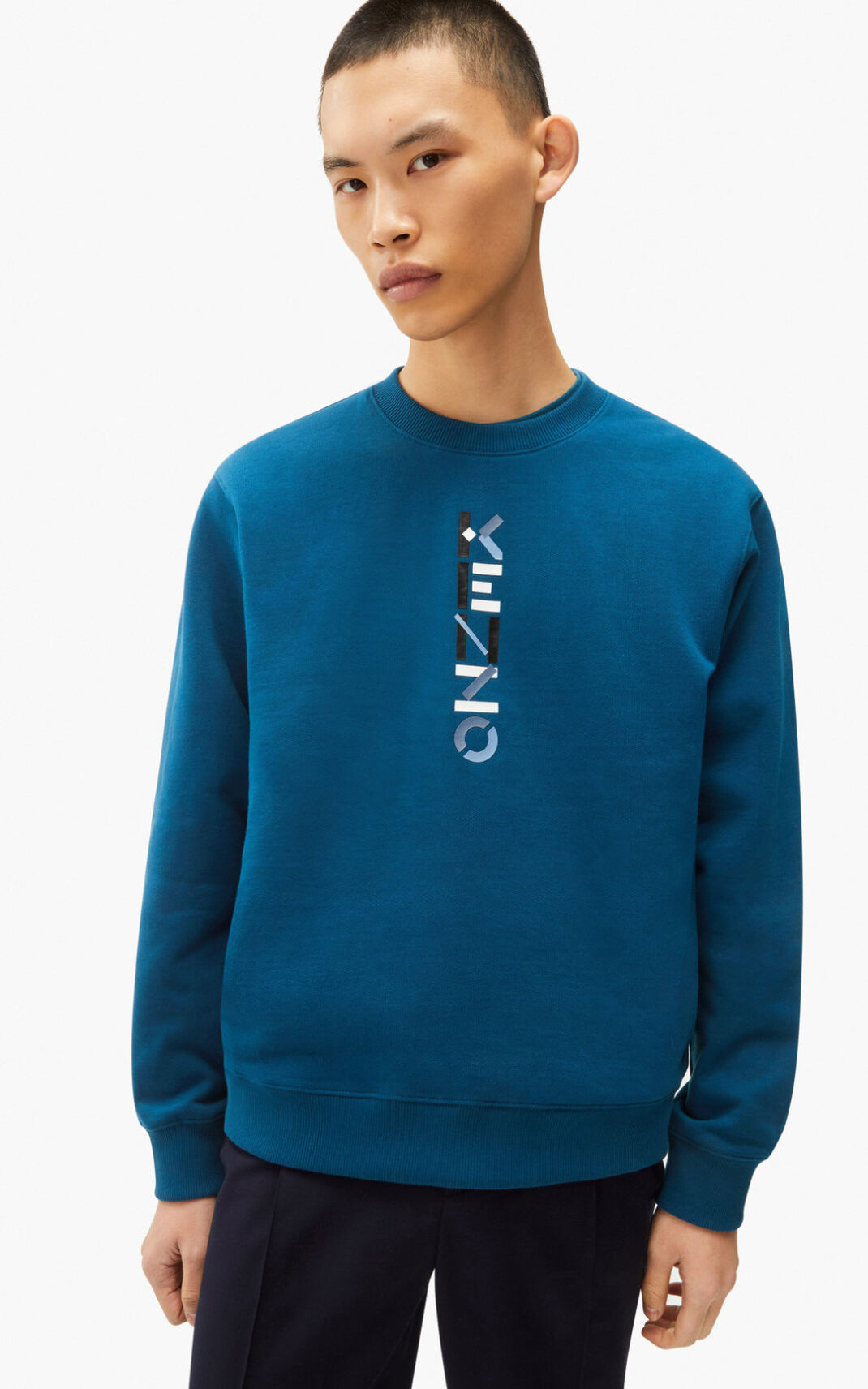 Kenzo The Vinter Capsule Logo Sweatshirt Herre - Blå DK-886444